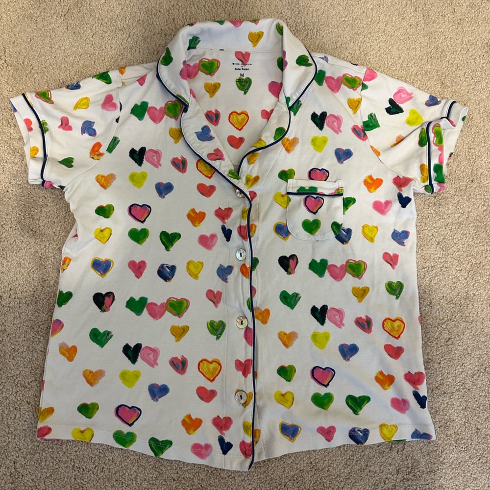 Roller Rabbit x Kerri Rosenthal Heart Print Pajama Top